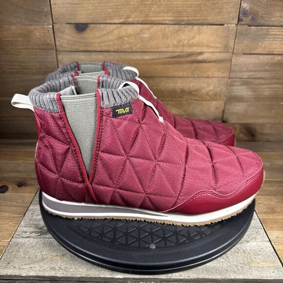 Teva Womens Size US 11 Remember Mid Red Slip On Comfort Winter Ankle Booties - Picture 1 of 10